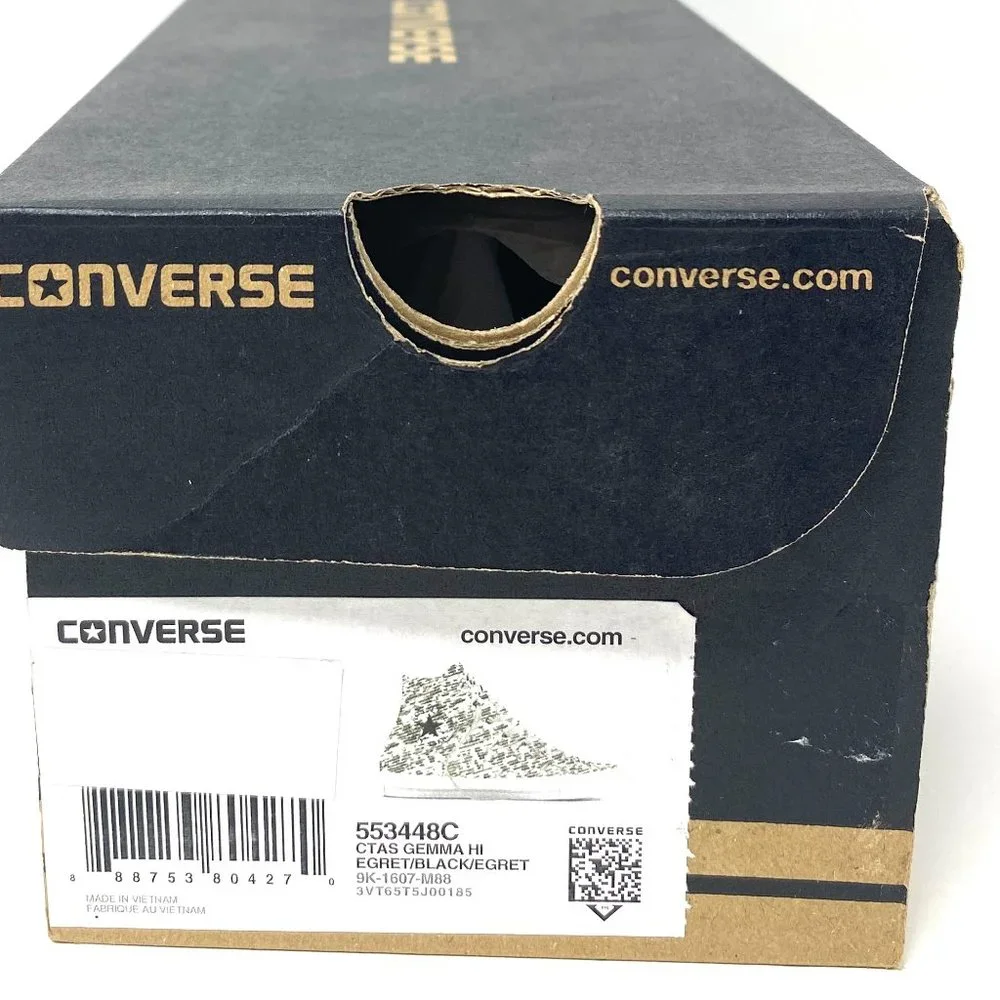 💖MEGA SALE💖Converse Chuck Taylor All Star 553448C Gemma Hi  Black & White - Picture 7 of 8